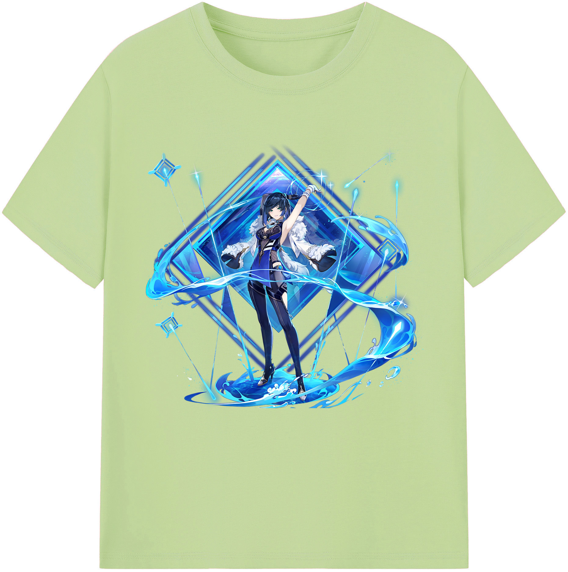 げんし神 夜兰 やらん genshin Yaran 綿100％半袖Tシャツ（フロントプリント）